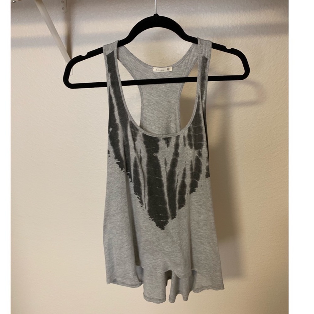 Grey and black tank top